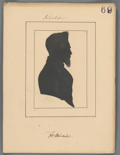 Silhouetportret van Franz Michelis