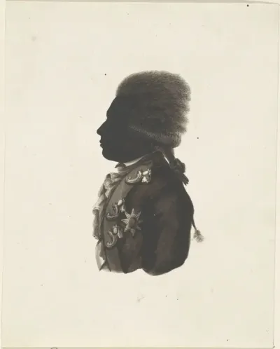 Silhouetportret van Frederik, prins van Oranje-Nassau