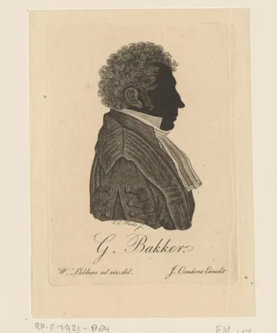 Silhouetportret van G. Bakker