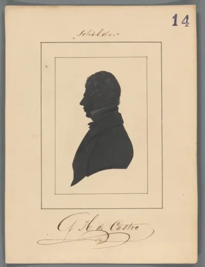 Silhouetportret van Gabriël Henriques de Castro