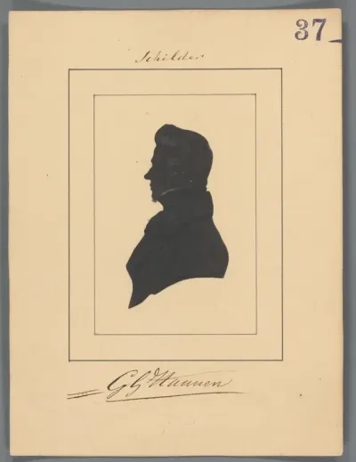 Silhouetportret van George Gilles Haanen