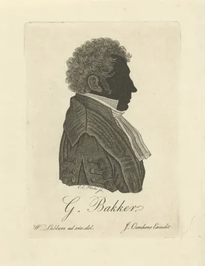 Silhouetportret van Gerbrand Bakker