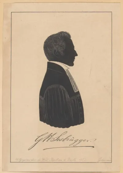 Silhouetportret van Gerhard Hendrik Sesbrugger
