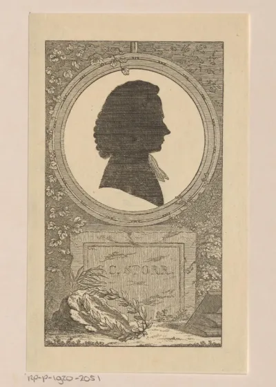 Silhouetportret van Gottlob Christian Storr