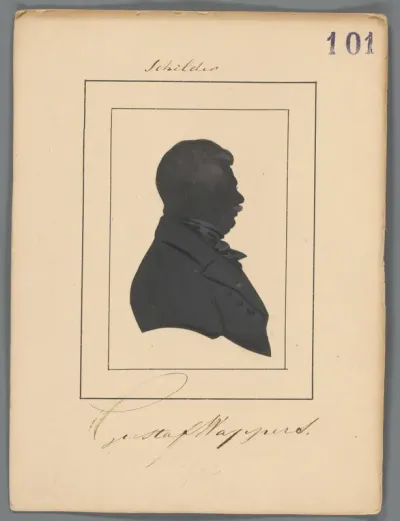 Silhouetportret van Gustave Wappers