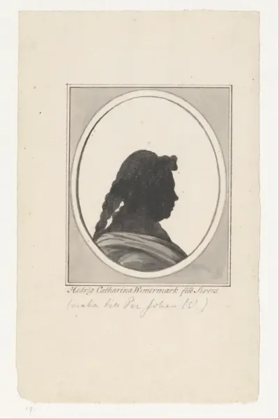 Silhouetportret van Hedwig Catharina Wimermark