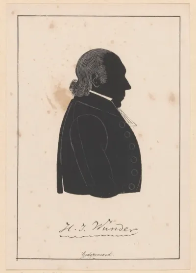 Silhouetportret van Heiliger Jacob Wunder