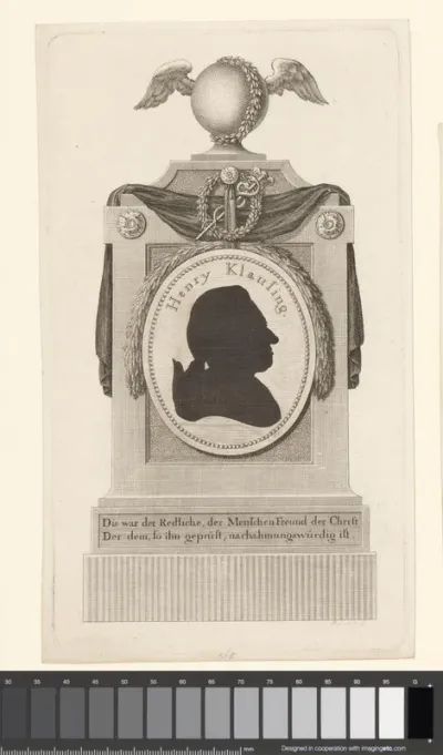 Silhouetportret van Heinrich Klausing
