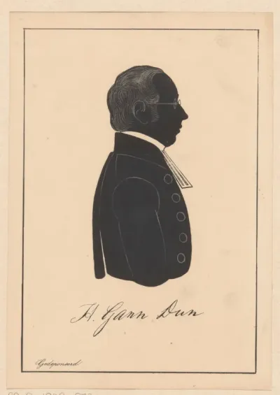 Silhouetportret van Hendrik Gann Dun
