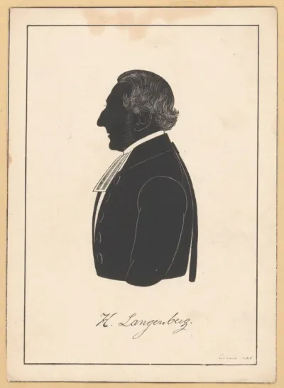 Silhouetportret van Hendrik Langenberg