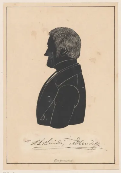 Silhouetportret van Hendrik Luidwijn van Linden van den Heuvell