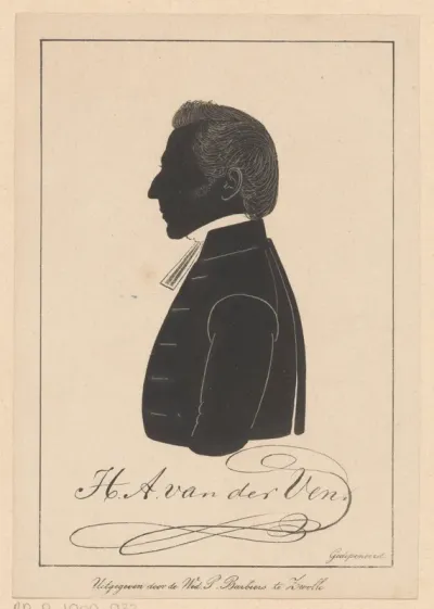 Silhouetportret van Hermannus Antonius van der Ven
