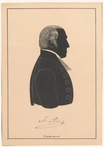 Silhouetportret van Isaac Prins