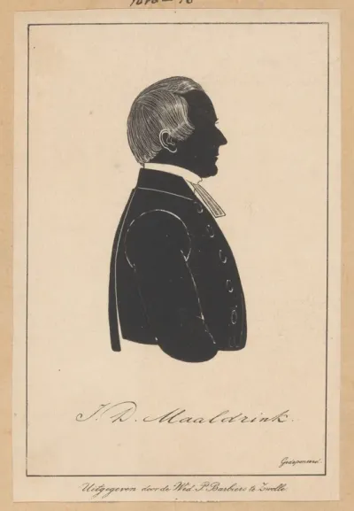 Silhouetportret van J.D. Maaldrink