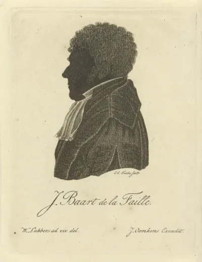 Silhouetportret van Jacob Baart de la Faille