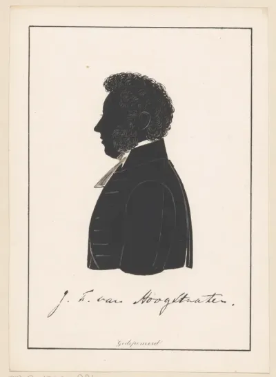 Silhouetportret van Jacob François van Hoogstraten