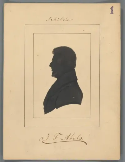 Silhouetportret van Jacobus Theodorus Abels
