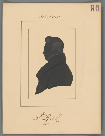 Silhouetportret van James de Rijk