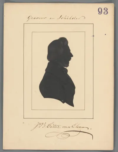 Silhouetportret van Jan Baptist Tetar van Elven
