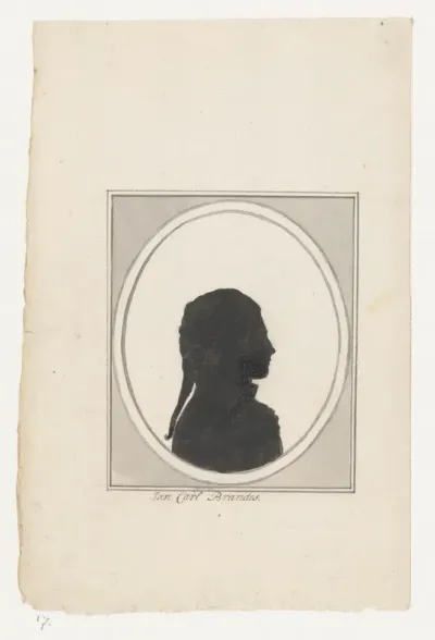 Silhouetportret van Jan Carl Brandes