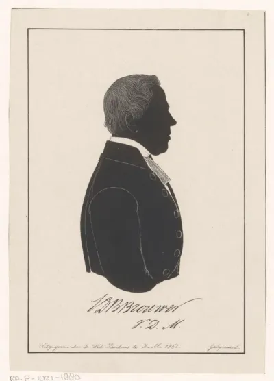 Silhouetportret van Jan Daniël Beman Brouwer