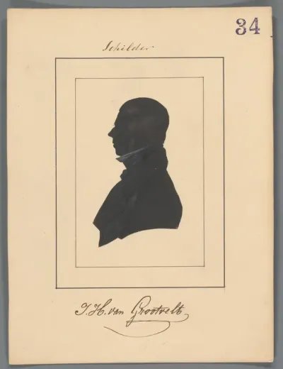 Silhouetportret van Jan Hendrik van Grootvelt
