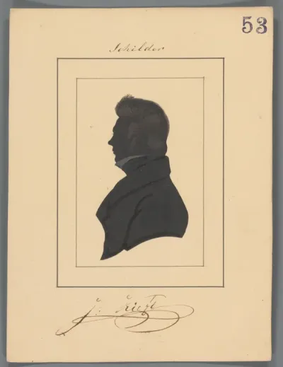 Silhouetportret van Jan Kieft
