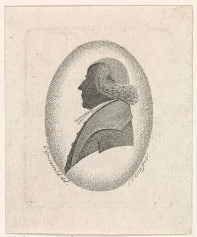 Silhouetportret van Jan Scharp