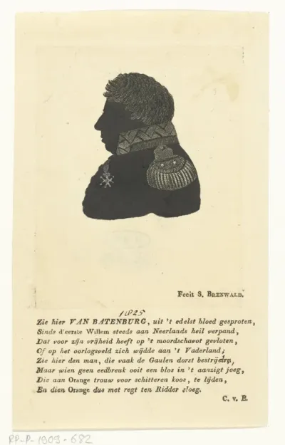 Silhouetportret van Jan Willem van Imbyze van Batenburg