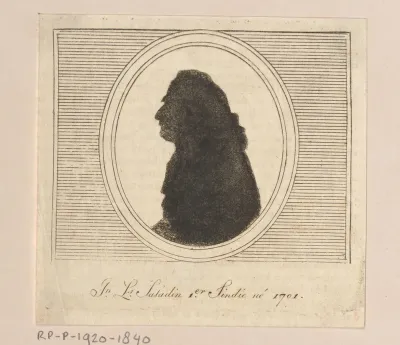 Silhouetportret van Jean-Louis Saladin