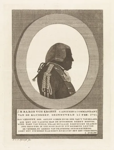 Silhouetportret van Joachim Maurits baron van Kropff
