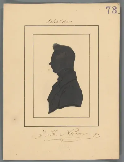 Silhouetportret van Johan Heinrich Neuman