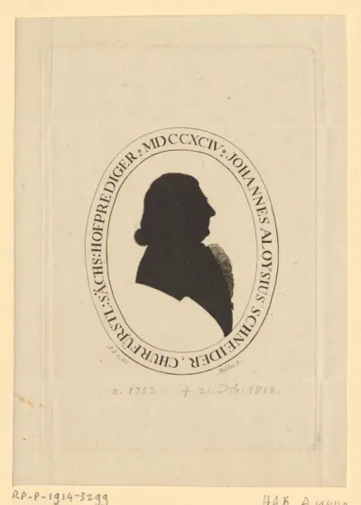 Silhouetportret van Johann Aloys Schneider