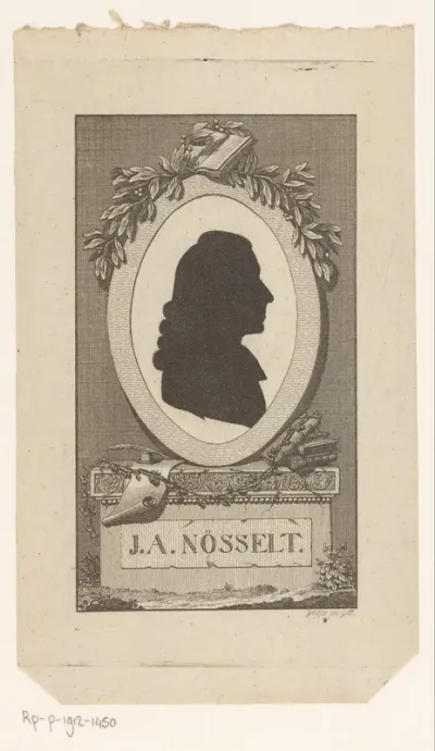 Silhouetportret van Johann August Noesselt