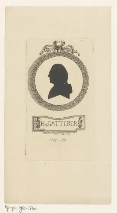 Silhouetportret van Johann Christoph Gatterer