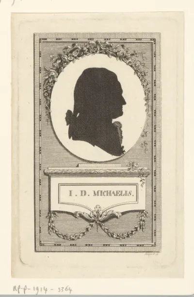 Silhouetportret van Johann David Michaelis