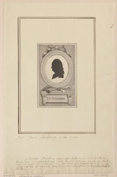 Silhouetportret van Johann Joachim Spalding