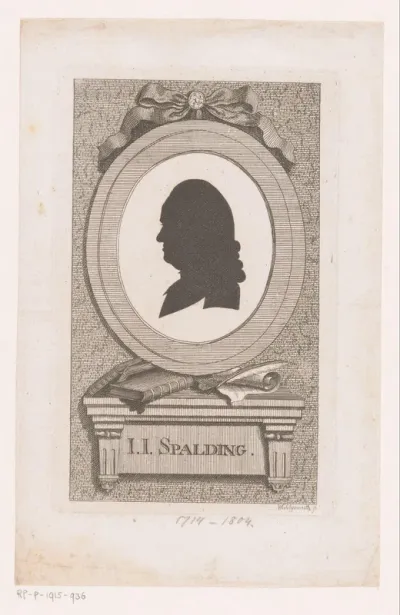 Silhouetportret van Johann Joachim Spalding