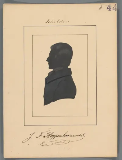 Silhouetportret van Johannes Franciscus Hoppenbrouwers