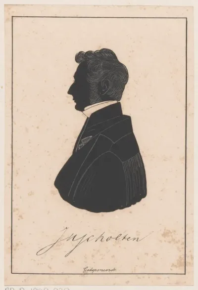 Silhouetportret van Johannes Henricus Scholten
