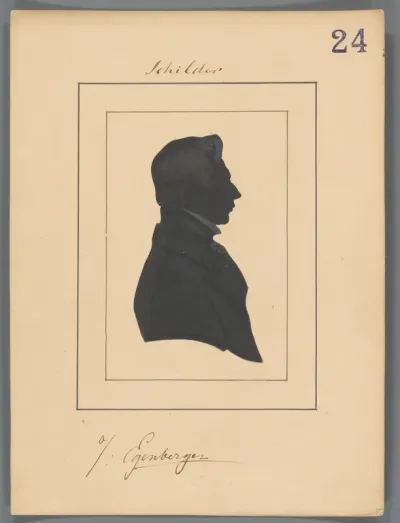 Silhouetportret van Johannes Hinderikus Egenberger