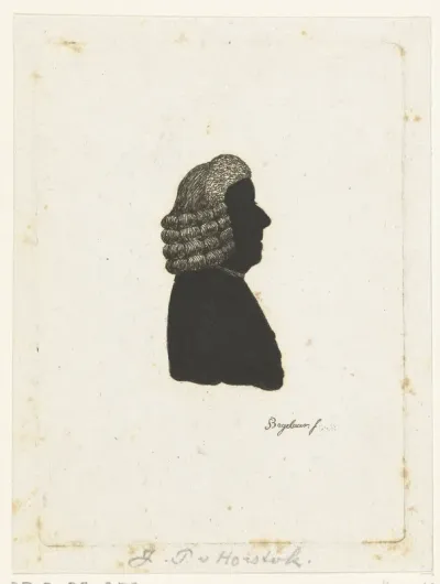 Silhouetportret van Johannes Petrus van Horstok