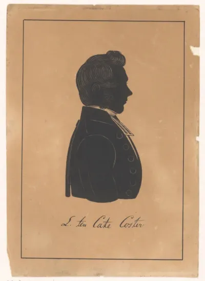 Silhouetportret van Lambertus ten Cate Coster