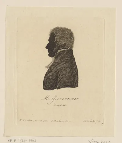Silhouetportret van Mattheus Goeverneur