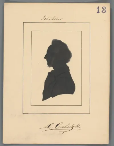 Silhouetportret van Moritz Calisch