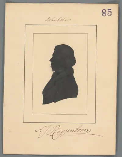 Silhouetportret van Nicolaas Johannes Roosenboom