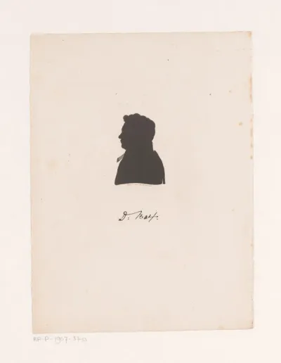 Silhouetportret van onbekende man