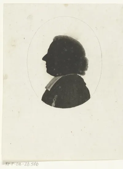 Silhouetportret van onbekende predikant