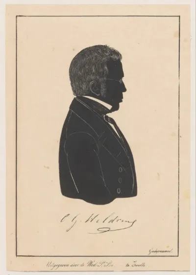 Silhouetportret van Otto Gerhard Heldring