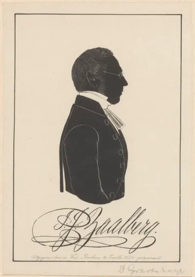 Silhouetportret van P.J. Zaalberg
